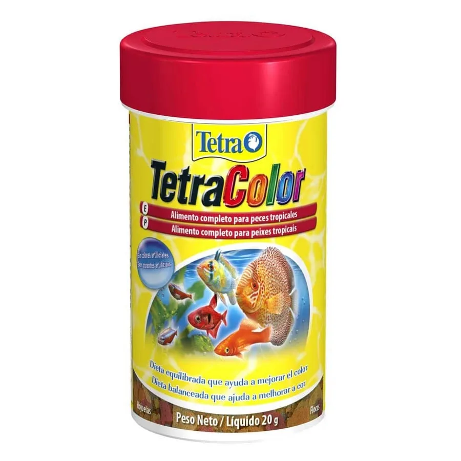Ração Tetra Color para Peixes Tropicais Tetra — Nutrição Completa e Realce de Cor